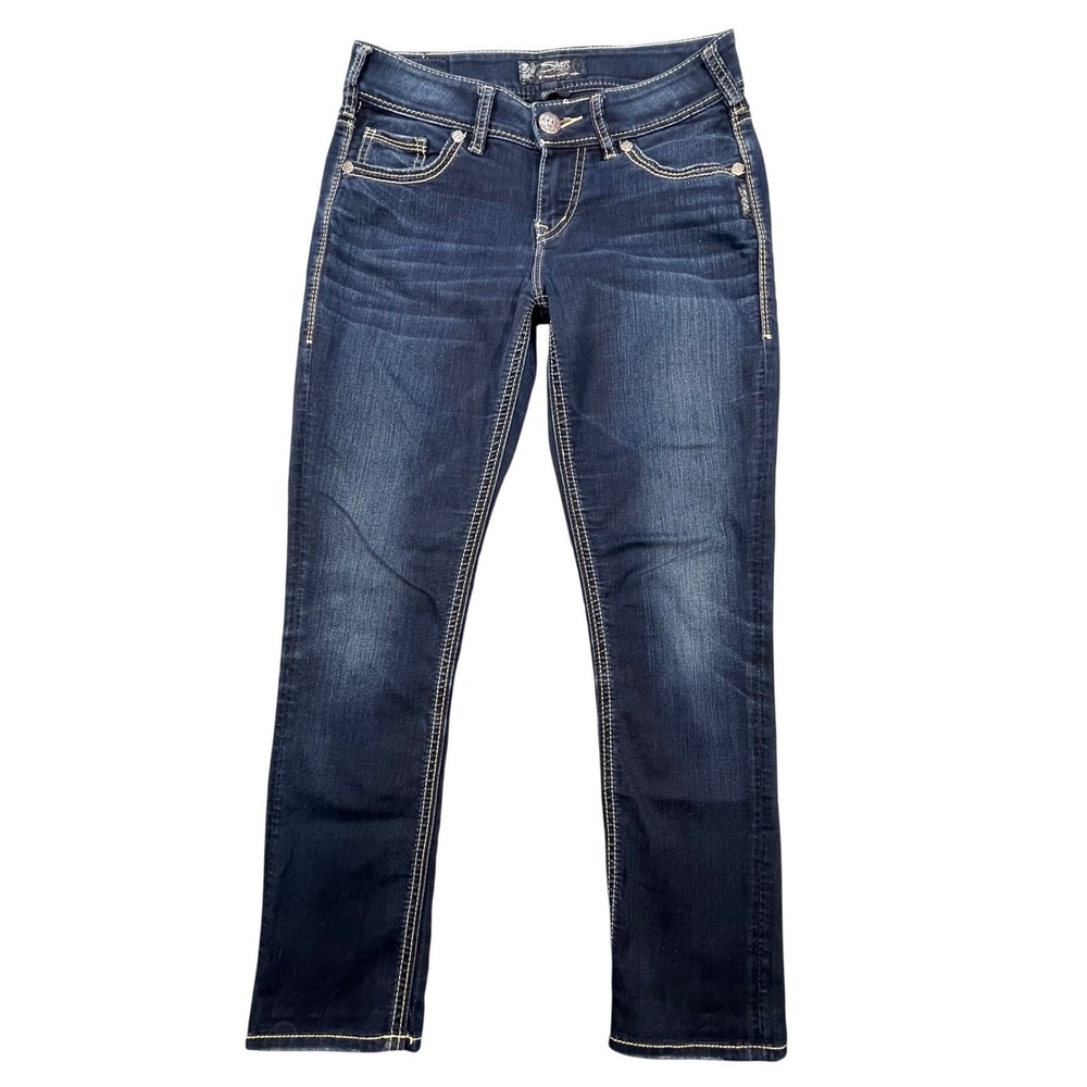 Silver Jeans Blue Suki Mid Slim Stretch Denim Jeans Women 26